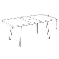 Dining Table  EXT 138-178x85x76 cm