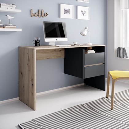 Office Desk - Artisan Oak & Anthracite