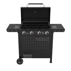 4 Burner Gas Grill Black