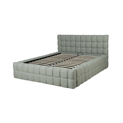 Upholstery Bed with Gaslift – Green