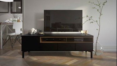 Roomers TV Stand Black Walnut