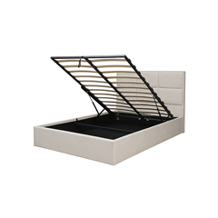 Upholstery Bed with Gas Lift 140 - Cream
