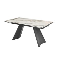 Dining Table EXT 180-260( 40+40) x90x76 cm - Ceramic White