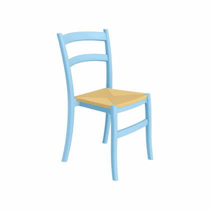 Light Blue Stackable Garden & Indoor Chair