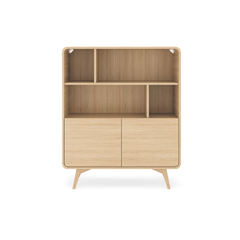Bookshelf – 2 Doors & 2 Shelves, Vicenza Oak