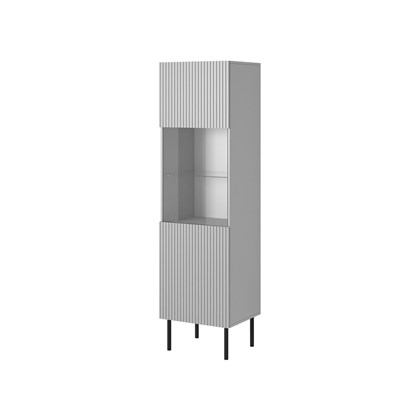 Display Cabinet W-1 - Light Grey & Black