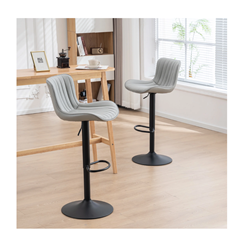 Barstool Grey Black Matt Metal
