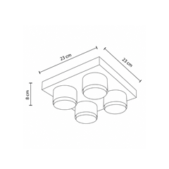 Lego Yellow Ceiling Lamp 4xGx53