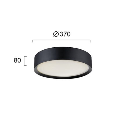 Ceiling Lamp Black D-370