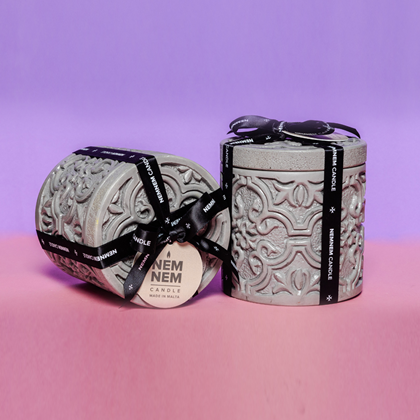 Maltese Tile Large Cylinder Jar Candle