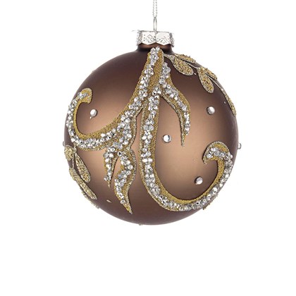 Droplet Brown Glass Ball 8cm