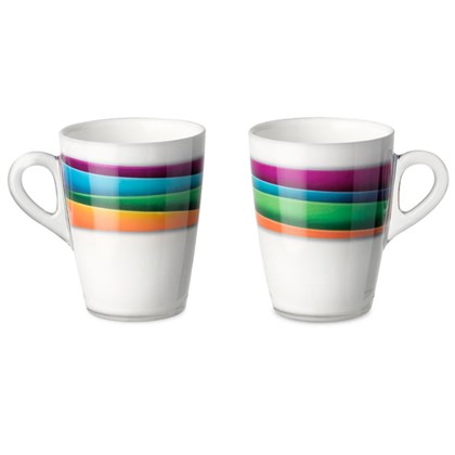 Mug Plastic Color Wave - Set Of 2