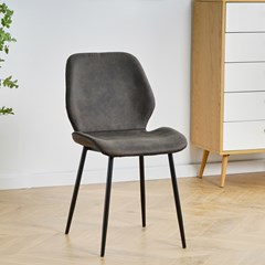 Dining Chair Microfiber Dark Grey