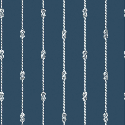 Wallpaper Knot Stripe Navy Blue
