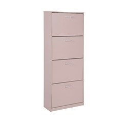 Shoe Rack 4 Doors In Dove Grey Melamine
