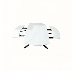 Extendable Dining Table 126–176x80x75 cm