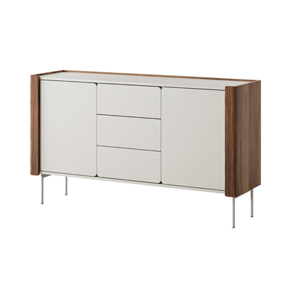 Sideboard 2Doors and Drawers Large - Walnut Warmia Cashmere