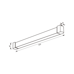 Drax LED Linear LED Tracklight 20W – Black