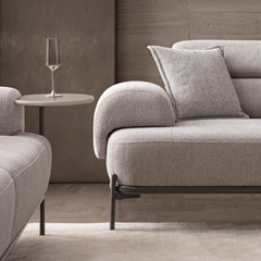 Sofa 3 Seater Monaco Fabric Grey Colour