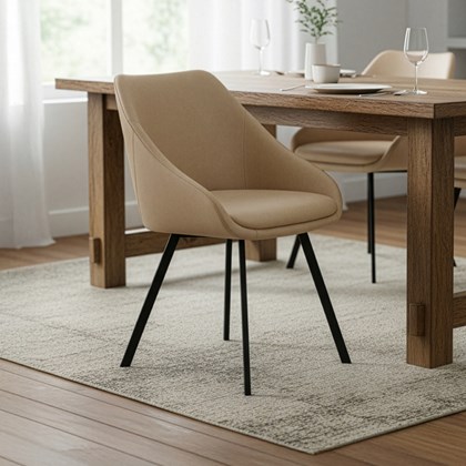 Dining Chair Microfiber - Beige