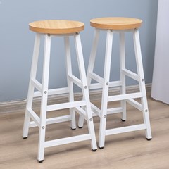Bar Table Set with 3Chairs - Oak & White