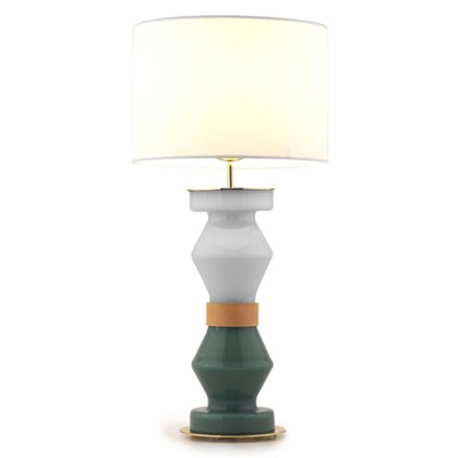 Table Lamp Glass Up Verde Shell Down