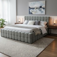 Upholstery Bed with Gaslift – Green 160x200cm