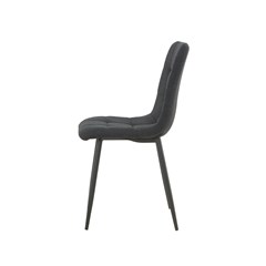 Dining Chair Microfiber Black