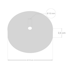 Cylindrical Metal Ceiling Rose 1 Hole