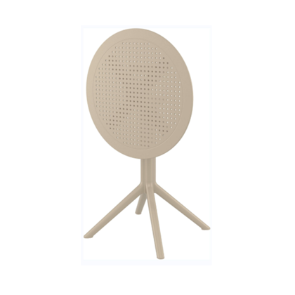 Table Round Folding  Taupe