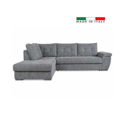Sofa 3-Seater with Pull-Out Bed & Left Storage – Dark Grey