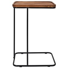 Sofa Side Table in Acacia Wood Top