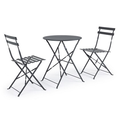 Wissant Charcoal Bistrot Set