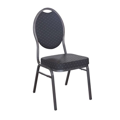 Chair Black With Silver Frame