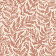 Wallpaper Ferns Pale Red