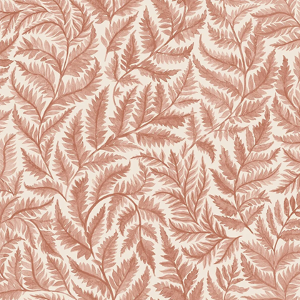 Wallpaper Ferns Pale Red