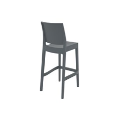 Dark Grey Modern Bar Stool 75 cm