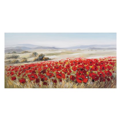Landscape with poppies 70X140 Cm