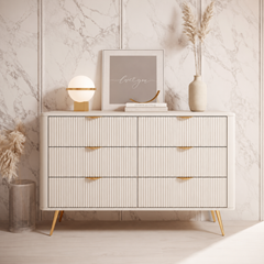 Bedroom Set 160x200 – Beige & Gold