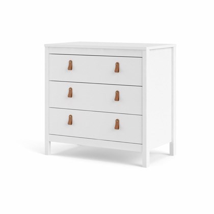 Madrid Chest 3 Drawers White Depth 48cm