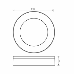 LED Lighting Fixture DOLCE/R 4000K Black