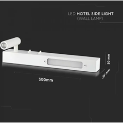 3w & 3w Led Hotel Side Light Wall White 3k