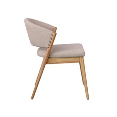 Dining Chair Beige Leg Natural Wood Finish