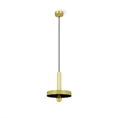 Whizz Satin Gold and Black Pendant Lamp