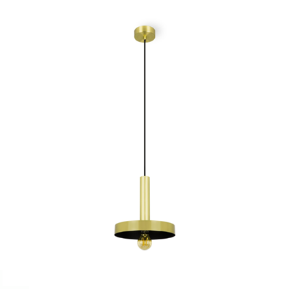 Whizz Satin Gold and Black Pendant Lamp