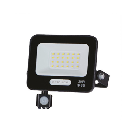 LED Floodlight with Sensor 20W 3000K Black