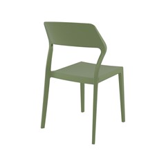 Olive Green Resin Dining Chair