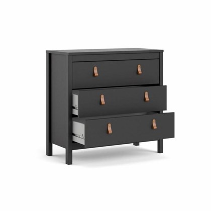 Madrid Chest 3 Drawers Matt Black