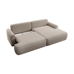 Corner Sofa Bed with Chaise Right 250cm – Beige