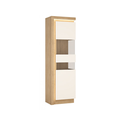 High Display Cabinet 1 Door – Riviera Oak Light (Right Hand)